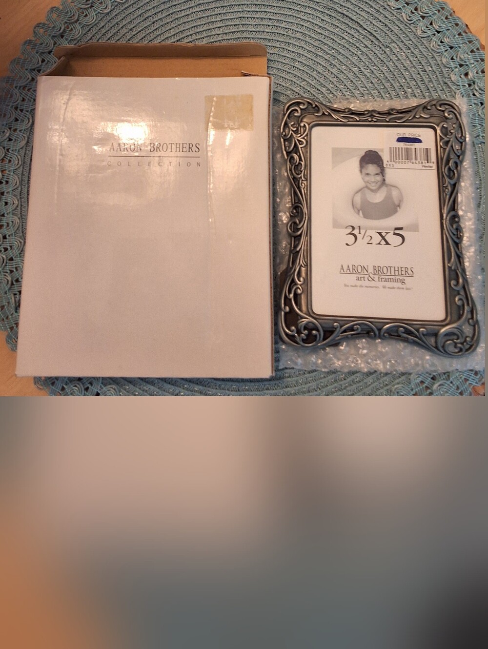 Beautiful Vintage Pewter Picture Frame - 3 1/2" x 5" NEW